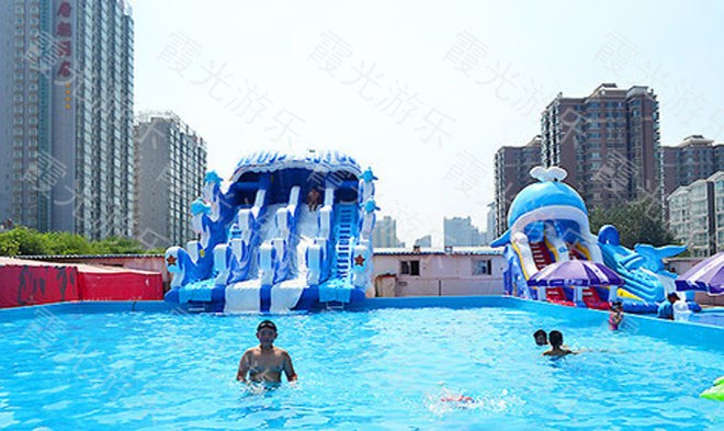 东河镇大型充气游泳池